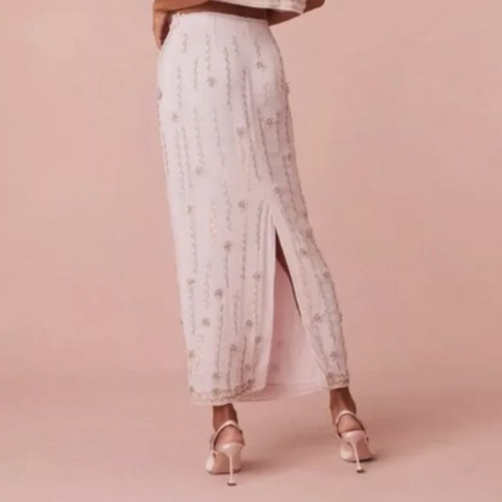 LOVESHACKFANCY Goodall Embellished Midi Skirt - Picture 9 of 15